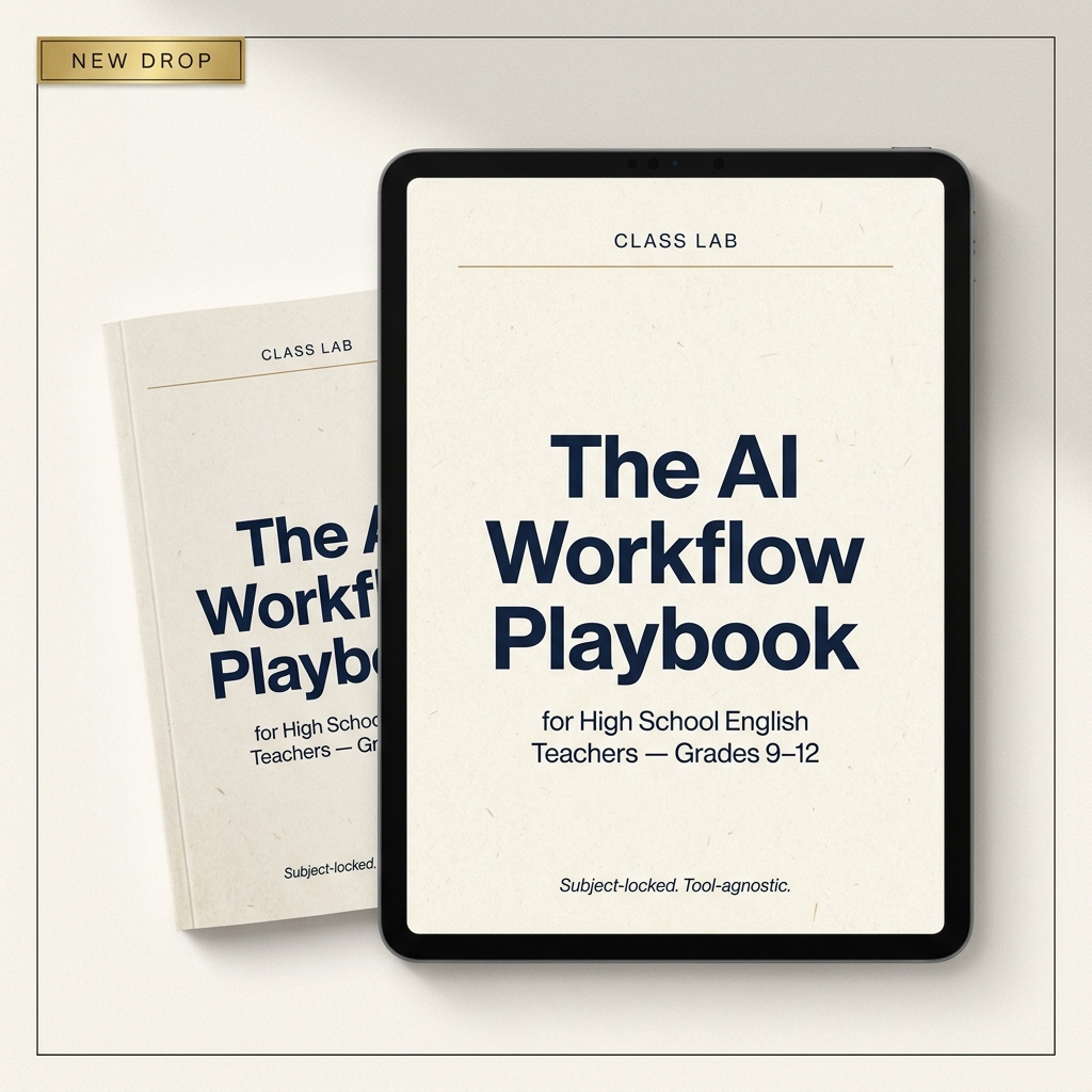 The AI Workflow Playbook for HS English (Grades 9–12)